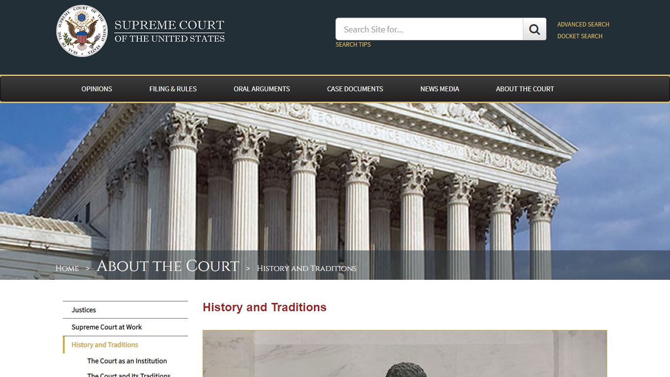 History and Traditions - Supreme Court of the United States