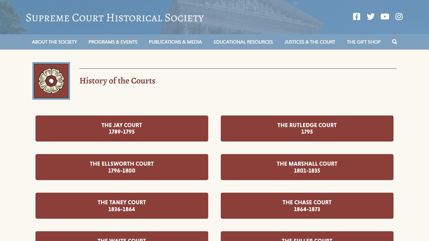 The History of the Courts | The Supreme Court Historical Society