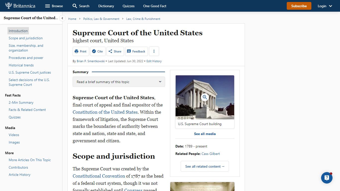 Supreme Court of the United States | History, Rules, Opinions, & Facts ...